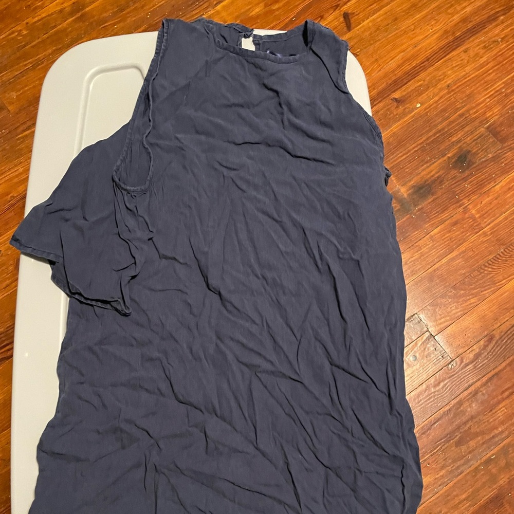 Blue rain open shoulder dress